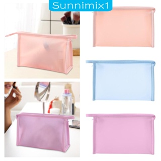 [Sunnimix1] กระเป๋าเครื่องสําอาง PVC กันน้ํา แบบพกพา สําหรับวันหยุด ธุรกิจ การเดินทาง