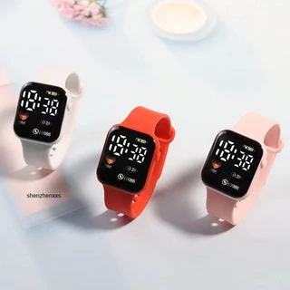 นาฬิกาข้อมือดิจิทัล LED อิเล็กทรอนิกส์ กันน้ํา ราคาถูก สไตล์สปอร์ต สําหรับผู้หญิง และผู้ชาย
