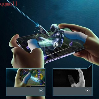 Qqmall ถุงมือไฟเบอร์นาโน 3D กันเหงื่อ ความไวแสงสูง สําหรับเล่นเกมมือถือ