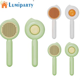 Lumiparty แปรงหวีขนสัตว์เลี้ยง พร้อมปุ่มปลด สําหรับสุนัข แมว