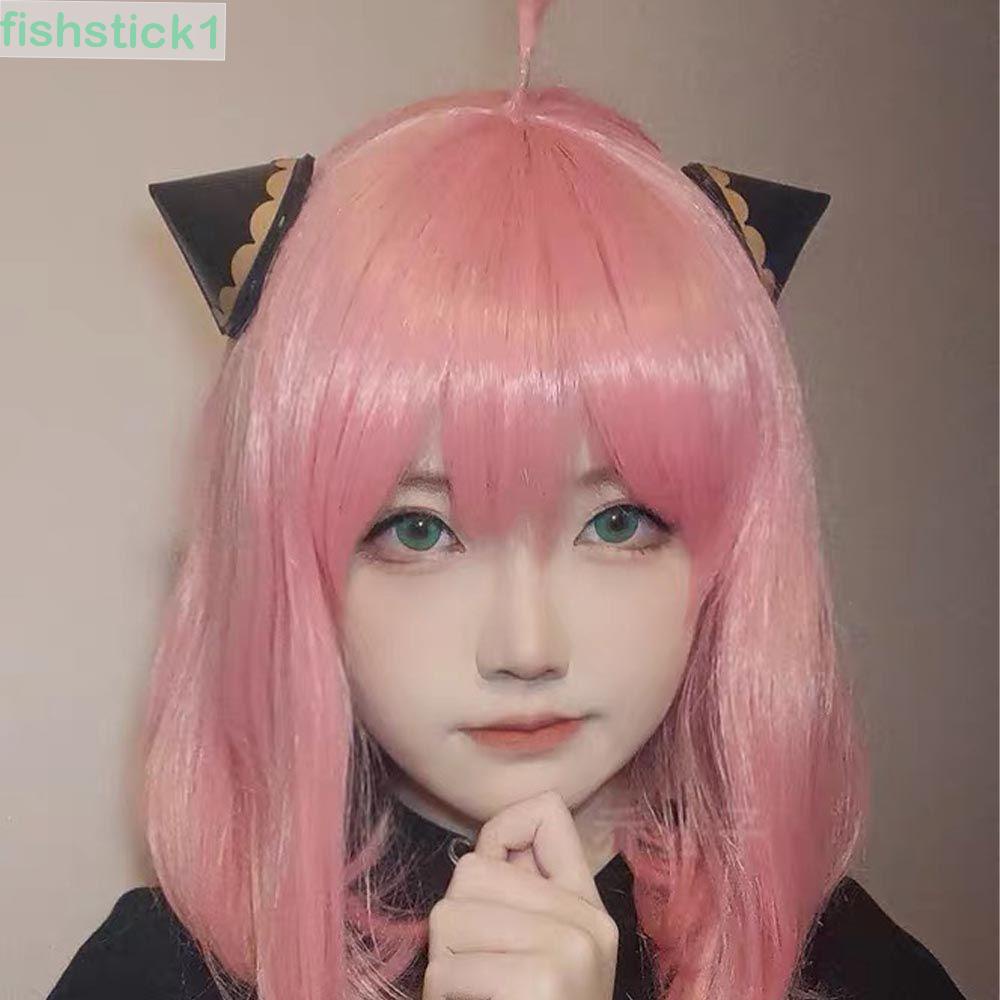 Fishstick1 กิ๊บติดผมคอสเพลย์ รูปการ์ตูนอนิเมะ Anya Forger สไตล์เกาหลี หรูหรา สําหรับผู้หญิง 2 ชิ้น ต่อชุด