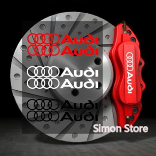 สติกเกอร์คาลิปเปอร์เบรกรถยนต์ อุปกรณ์เสริม สําหรับ Audi Q5L A6 C5 Q5 Q7 R8 6 ชิ้น