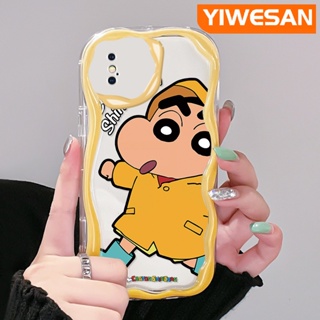 สําหรับ iPhone X Xs Xr Xs Max เคสการ์ตูนชินจัง รูปแบบใหม่ เนื้อครีม ขอบคลื่น นิ่ม ใส กันกระแทก เคสโทรศัพท์