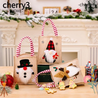 Cherry3 ถุงขนม ลายซานตาคลอส ของขวัญคริสต์มาส สําหรับตกแต่งเทศกาลคริสต์มาส