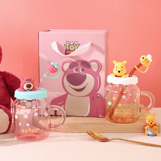 [Disney] Lotso กล่องแก้วใส่ของขวัญ พร้อมหลอดดูด