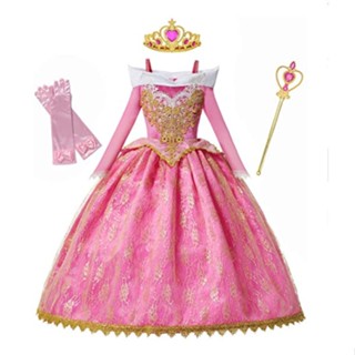 [0717]JHLQ-COS-G Sleeping Beauty Princess Aurora Skirt Girl Dress Frozen Girl Tulle Tutu Western Style Childrens Dress Girl cosplay  girl  KAOE