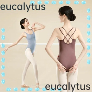 Eucalytus1 เสื้อสายเดี่ยว ผ้าไนล่อน และสแปนเด็กซ์ ปรับได้ สําหรับเต้นรําบัลเล่ต์ โยคะ