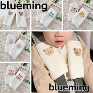 Blueming2 ปลอกหุ้มสายเข็มขัดนิรภัย แบบนิ่ม ลายการ์ตูน สําหรับตกแต่งรถเข็นเด็ก 2 ชิ้น ต่อชุด