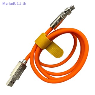 Myriadu สายเคเบิลชาร์จเร็ว Type C 6A 180 องศา สําหรับ Xiaomi Samsung