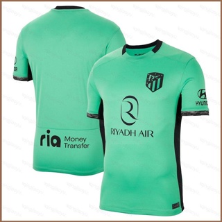 เสื้อยืดแขนสั้น ลายทีมชาติฟุตบอล Atletico Madrid Third Away HQ1 2023-24 พลัสไซซ์ QH1