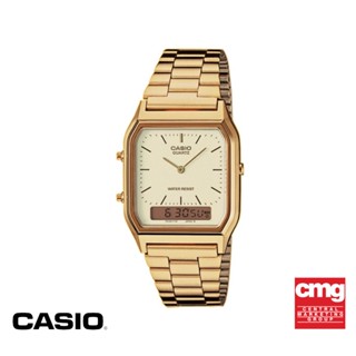 CASIO นาฬิกาข้อมือ CASIO รุ่น AQ-230GA-9DHDF วัสดุสเตนเลสสตีล สีทอง