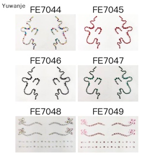 &lt;Yuwanje&gt; สติกเกอร์รอยสักชั่วคราว พลอยเทียม รูปดวงตา 3D DIY สําหรับติดตกแต่งใบหน้า ปาร์ตี้