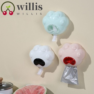 Willis กล่องฟิล์มพลาสติก รูปอุ้งเท้าแมว อเนกประสงค์ ไม่ต้องเจาะผนัง สําหรับจัดเก็บฟิล์มห่อตัว