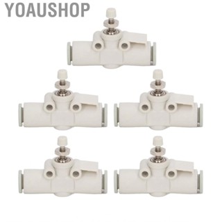 Yoaushop 5 Pcs  Throttle Valve Pressure Resistant PVC In Line Fitting For 6mm OD Tube