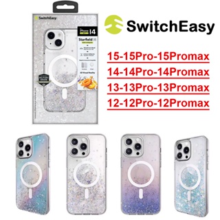 Switcheasy Starfield ชาร์จได้ 3D Glitter Resin Case สำหรับ iPhone 15 15Pro 15Promax 13Promax 14Promax 11