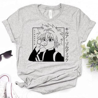 Hunter x hunter เสื้อยืด ลายการ์ตูนอนิเมะ สไตล์ฮาราจูกุ สําหรับผู้หญิง