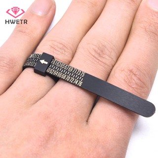 Hwetr ใหม่ ไม้บรรทัดวัดขนาดแหวน เทปวัดขนาดนิ้ว เครื่องประดับ US ยุโรป อังกฤษ