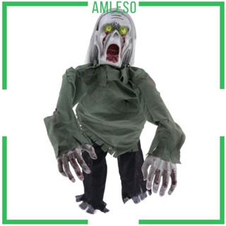 [Amleso] ตุ๊กตาซอมบี้ เคลื่อนไหวร่างกาย พร้อมดวงตา และผมยาว สําหรับตกแต่ง