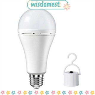 WISDOMEST หลอดไฟฉุกเฉิน LED แบบชาร์จไฟได้ ใช้แบตเตอรี่ สําหรับตอนกลางคืน