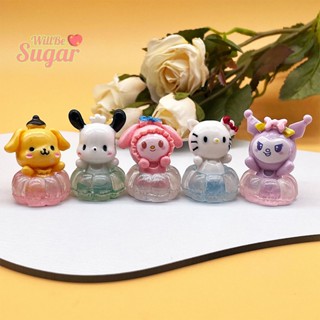 [WillBesugarT] พวงกุญแจ จี้การ์ตูน Sanrio เรืองแสง แฮนด์เมด DIY สําหรับตกแต่งรถยนต์ 2 ชิ้น