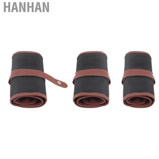 Hanhan Pencil Wrap  Pen Curtain Leather Buckle Design Portable for Students Painters Artists