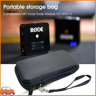 [Ma] กระเป๋าเก็บไมโครโฟนไร้สาย แบบแข็ง กันฝุ่น แบบพกพา แฟชั่น สําหรับ Rode Wireless GO II