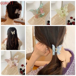 QQMALL Hairpin Crab Clips Sweet Butterfly Hair Clips Hair Claw Hair Accessories Acetic Acid Candy Colors Butterfly Fashion Korean Headwear