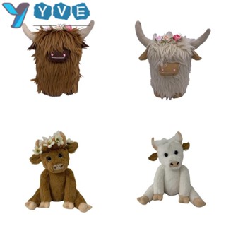 Yve Highland Cattle ตุ๊กตาโนมจําลอง ขนาด 20 ซม. ของเล่นสําหรับเด็ก