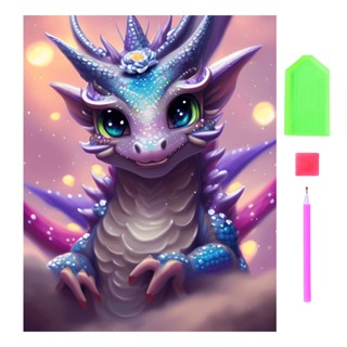 ดู| ภาพวาดผ้าใบ รูปมังกร และม้า ประดับพลอยเทียม Diy สําหรับตกแต่งบ้าน