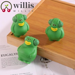 Willis ของเล่นบีบ รูปปลา สีเขียว ยืดหยุ่น ทนทาน สําหรับเล่นคลายเครียด