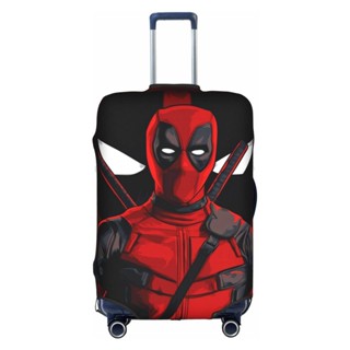 ผ้าคลุมกระเป๋าเดินทาง แบบหนา ป้องกันรอยขีดข่วน ล้างทําความสะอาดได้ ลาย Marvels Deadpool ขนาด 18-32 นิ้ว