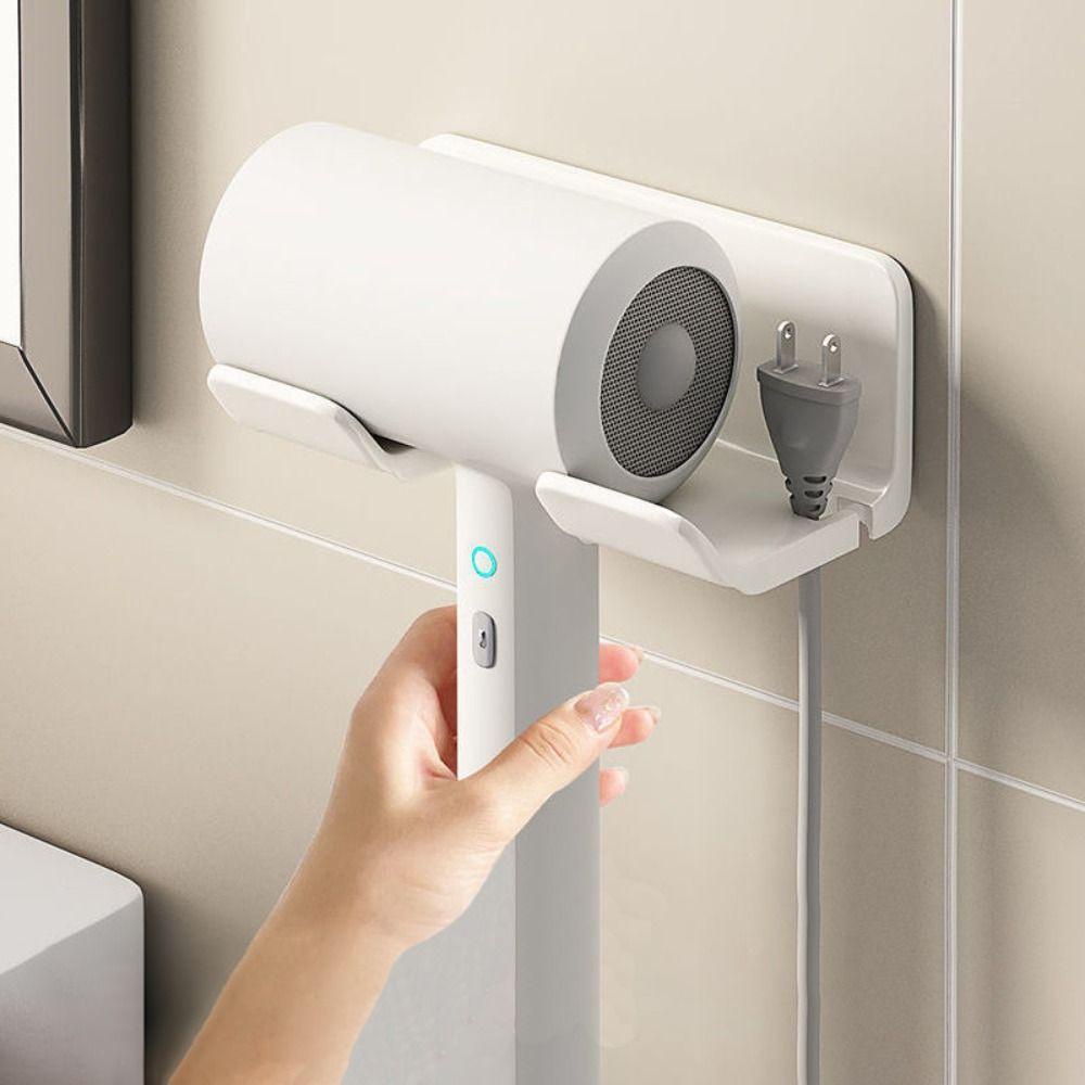 อังซุน3 เครื่องเป่าผมยืน,ห้องน้ําออแกไนเซอร์จัดเก็บชั้นวางผมผู้ถือเครื่องเป่าผม,บ้านผมที่หนีบผมตรงติดผนังกาวตนเองชั้นวางอุปกรณ์ห้องน้ํา - รูปที่ 4