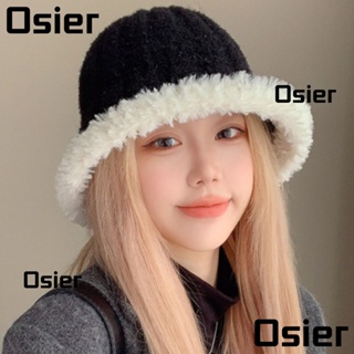 Osier1 หมวกบักเก็ต กันลม ให้ความอบอุ่น สีพื้น เข้ากับทุกการแต่งกาย แฟชั่นฤดูใบไม้ร่วง และฤดูหนาว สําหรับผู้หญิง