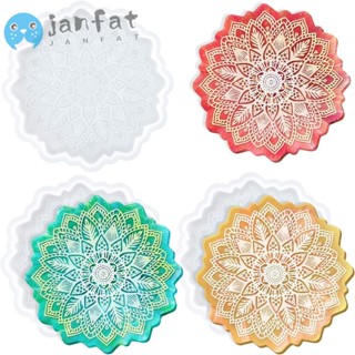 Janfat แม่พิมพ์ซิลิโคนเรซิ่น รูปดอกไม้ ขนาด 12*12 ซม. สีขาว สําหรับทํางานฝีมือ DIY 3 ชิ้น