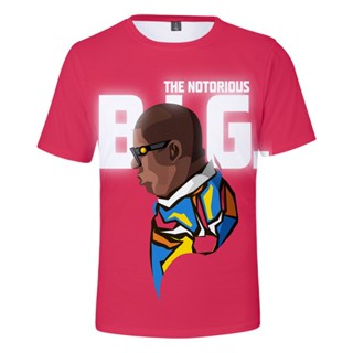 เสื้อยืด ลายนักร้อง Biggie T Streetwear สไตล์ฮาราจูกุ