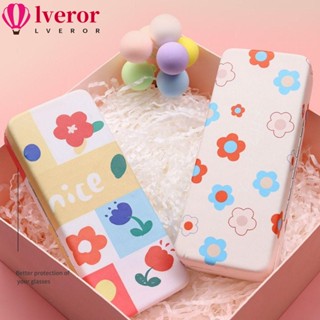 Lveror เคสแว่นตา แบบพกพา รูปแบบแว่นตา ป้องกัน