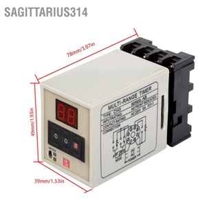 Sagittarius314 AH3-DM Dual Mode รีเลย์ตั้งเวลาหน่วงเวลา 0.01S-99H จอแสดงผล LED 12/24/110/220/380V