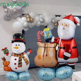 Mxgoods ลูกโป่งฟอยล์ แบบเป่าลม ขนาดใหญ่ รูปซานต้าคลอส ของเล่นสําหรับเด็ก