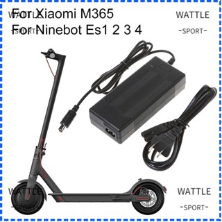 Wattle อะแดปเตอร์ชาร์จแบตเตอรี่ ทนทาน สําหรับสกูตเตอร์ไฟฟ้า Ninebot Es1 2 3 4