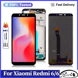 อะไหล่หน้าจอสัมผัสดิจิทัล LCD 5.45 นิ้ว แบบเปลี่ยน สําหรับ Xiaomi Redmi 6 Xiaomi Redmi 6A LCD M1804C3DG