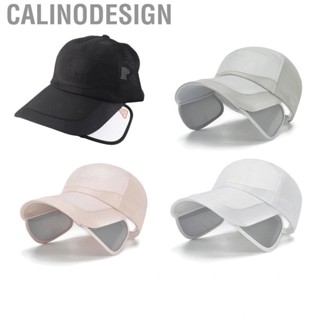 Calinodesign Baseball Cap  Summer Hat Sun Protection Canvas Mesh for Camping Unisex