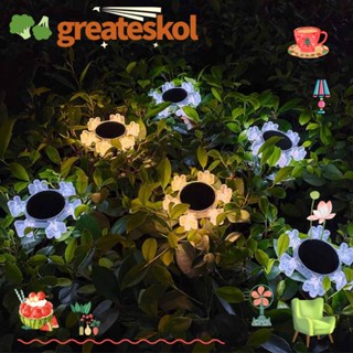 Greateskol โคมไฟสระว่ายน้ํา LED พลังงานแสงอาทิตย์ สีขาว ABS กันน้ํา สําหรับตกแต่งงานแต่งงาน