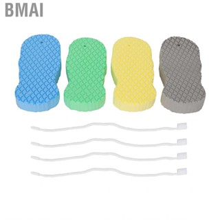 Bmai 4pcs Body Bath Exfoliating Sponge 3D Skin  For Adults Kid CY