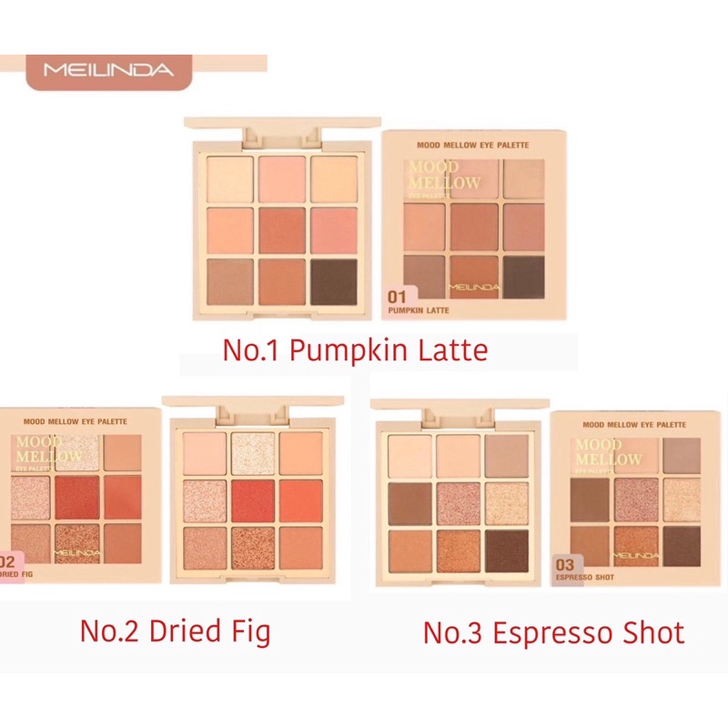 MEILINDA พาเลท อายแชโดว์แต่งตา 9 สี Mood Mellow Eye Palette Eyeshadow