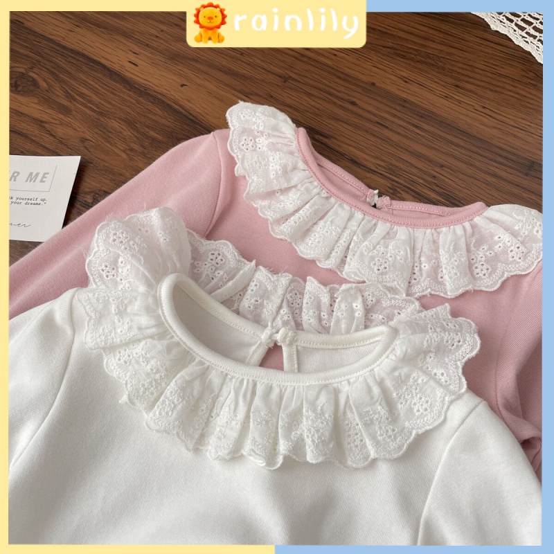 เสื้อลูกไม้ คอปก แฟชั่นฤดูใบไม้ร่วง สําหรับเด็กผู้หญิง
