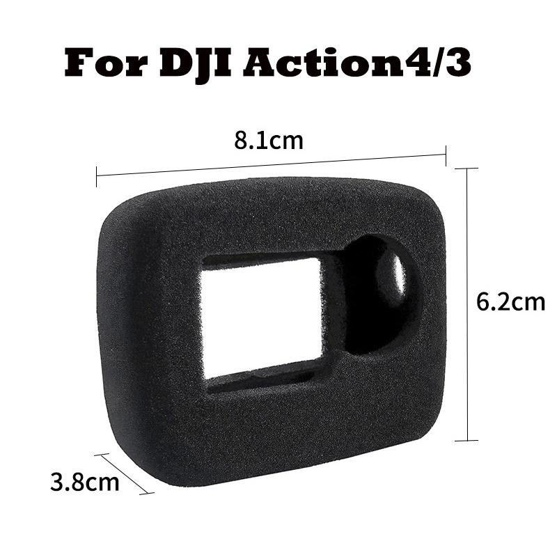เคสโฟม ป้องกันเสียงรบกวน อุปกรณ์เสริม สําหรับกล้อง DJI Osmo Action 4 3 GoPro Hero 12 11 10 9 7 6 5