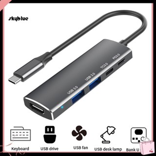 [Sy] อะแดปเตอร์แปลง Usb-c Hub 4k Hdmi ความเร็วสูง Usb3.0 Pd3.0 5-in-1 หลายพอร์ต สําหรับแล็ปท็อป