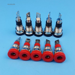 【GRCEKRIN】Brass Panel Mount Binding Connector Non-insulated 10Pcs Jack Chassis Banana Plug