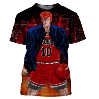 เสื้อยืด พิมพ์ลายอนิเมะ Slam Dunk สไตล์ฮาราจูกุ สตรีท แบบใหม่