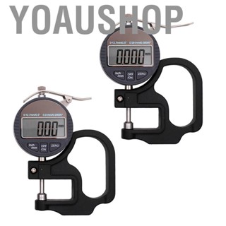 Yoaushop Thickness Gauge Micrometer Meter 0‑12.7mm Digital Display Measuring Tool for Paper Film